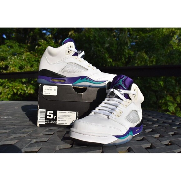 Nike Air Jordan 5 Retro GS 'Grape' 2013440888-108Youth Size 5Y